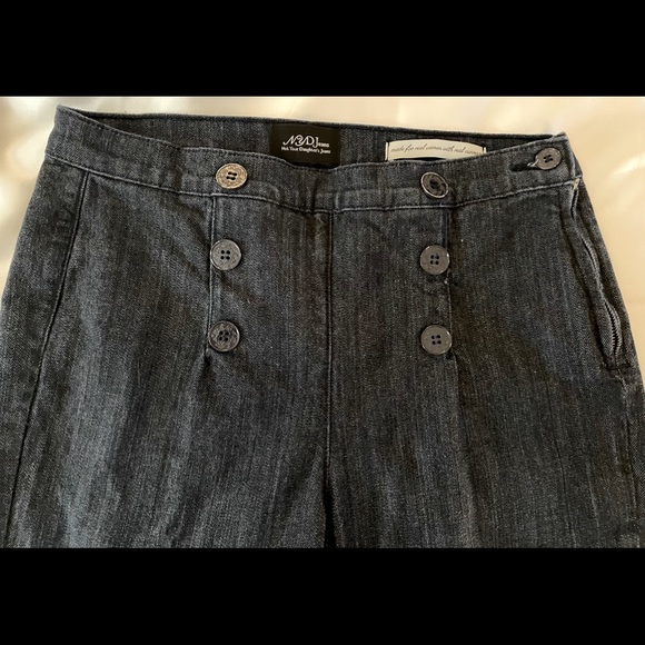 NYDJ sailor style wide leg trouser jeans sz 10